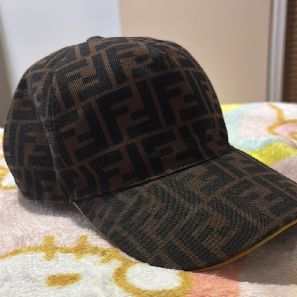 Fendi Brown Logo Cap